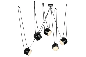 King Home Lampa wisząca EYE 5 czarna - LED, aluminium
