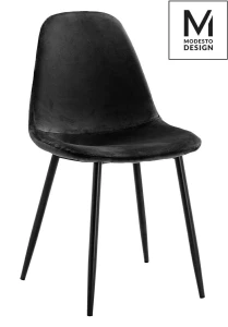 Modesto Design krzesło LUCY czarne - welur, metal