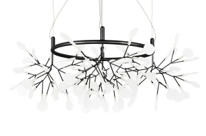 King Home Lampa wisząca FLORA 80 czarna - LED, metal