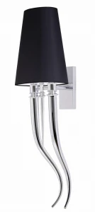 King Home Kinkiet DEVIL WALL 2 czarny - stal węglowa, tkanina PVC