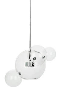 King Home Lampa wisząca CAPRI 4 chrom - 60 LED, aluminium, szkło