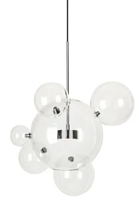 King Home Lampa wisząca CAPRI 6 chrom - 60 LED, aluminium, szkło