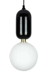 King Home Lampa wisząca BOY M Fi 25 czarna - LED, szkło, metal