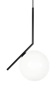 King Home Lampa wisząca HALM 20 czarna - szkło, metal