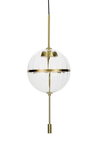 King Home Lampa wisząca CHAPLIN 300 mosiądz  - LED, szkło