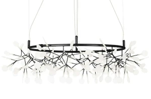 King Home Lampa wisząca FLORA 100 czarna - LED, metal