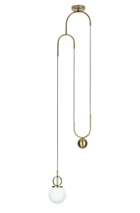 King Home Lampa wisząca LIFT złoty - metal, szkło