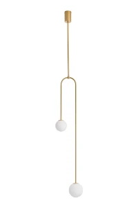 King Home Lampa wisząca LOW złota - metal, szkło