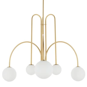 King Home  Lampa wisząca NERI złoty - metal, szkło