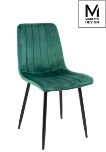 Modesto Design krzesło LARA zielone - welur, metal
