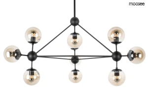 King Home MOOSEE lampa wisząca ASTRIFERO 10 czarna / bursztynowa