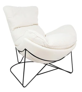 King Home Fotel OTILIA STAND TEDDY biały PU
