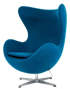 King Home Fotel EGG CLASSIC marynarski niebieski.35 - wełna, podstawa aluminiowa