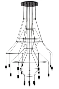 King Home Lampa wisząca FLUSSO 20 czarna