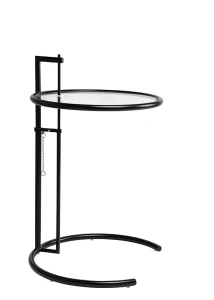 King Home Stolik GREY czarny - metal, szkło