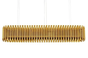 King Home Lampa wisząca GALLIANO LONG ciemne złoto - aluminium, stal węglowa
