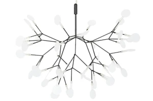 King Home Lampa wisząca FLORA 72 czarna - LED, metal