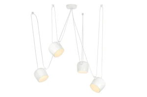 King Home Lampa wisząca EYE 4 biała - LED, aluminium