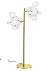 King Home Lampa podłogowa CAPRI FLOOR 6  złota - 120 LED, aluminium, szkło