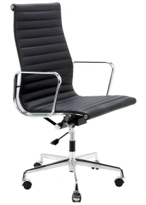 King Home Fotel biurowy AERON PRESTIGE PLUS chrom - skóra naturalna, aluminium