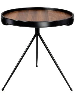 King Home Stolik TOBY ciemny orzech - MDF, metal