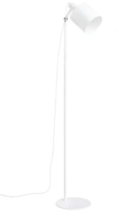 King Home Lampa podłogowa LEKTOR biała - aluminium
