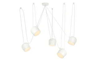 King Home Lampa wisząca EYE 5 biała - LED, aluminium