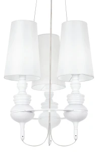 King Home Lampa wisząca QUEEN 3 biała