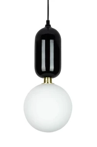 King Home Lampa wisząca BOY S Fi 18 czarna - LED, szkło, metal