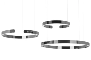 King Home Lampa wisząca VISTA TRIPLE grafitowy  chrom