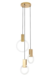 King Home Lampa wisząca HOPP DISC 3 złota