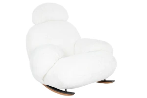 King Home Fotel bujany PLUSH FUR biały