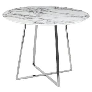King Home Stół CARAT 100 - MDF, srebrna podstawa