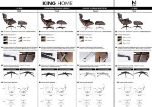 King Home Fotel LOUNGE HM PREMIUM SZEROKI biały - orzech