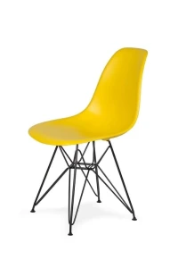 King Home Krzesło DSR BLACK słoneczny żółty