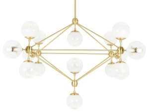 King Home Lampa wisząca PLANETARIO 15 GOLD złota - klosze szronione