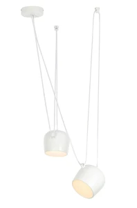 King Home Lampa wisząca EYE 2 biała - LED, aluminium