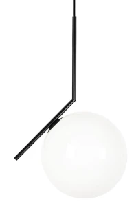 King Home Lampa wisząca HALM 30 czarna - szkło, metal