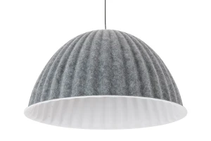 King Home Lampa wisząca MOLD 75 szara - filc, tkanina