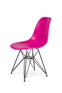 King Home Krzesło DSR BLACK wściekły róż