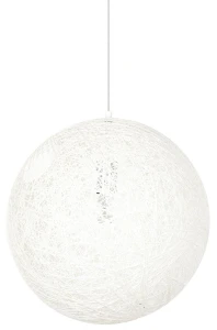 King Home Lampa wisząca LUNA 110 biała - sznurek konopny