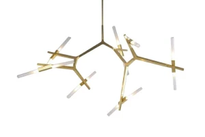 King Home Lampa wisząca CANDELABR 14 złota - aluminium, szkło