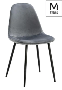 Modesto Design krzesło LUCY szare - welur, metal
