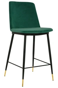King Home Hoker DIEGO 65 zielony - welur, podstawa czarno złota