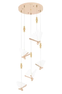 King Home Lampa wisząca BUTTERFLY DISC 5 różowe złoto