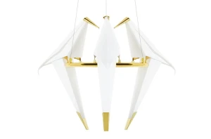 King Home Lampa wisząca LORO 3 UP złota - LED
