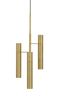 King Home Lampa wisząca TUBI złota - mosiądz, aluminium