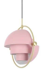 King Home Lampa wisząca VARIA różowa - stal węglowa