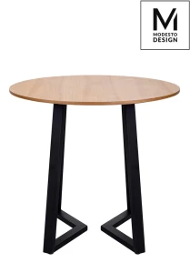 Modesto Design stół TAVOLO FI 80 dąb - blat MDF, podstawa metalowa