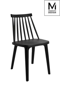 Modesto Design krzesło RIBS BLACK czarne - polipropylen